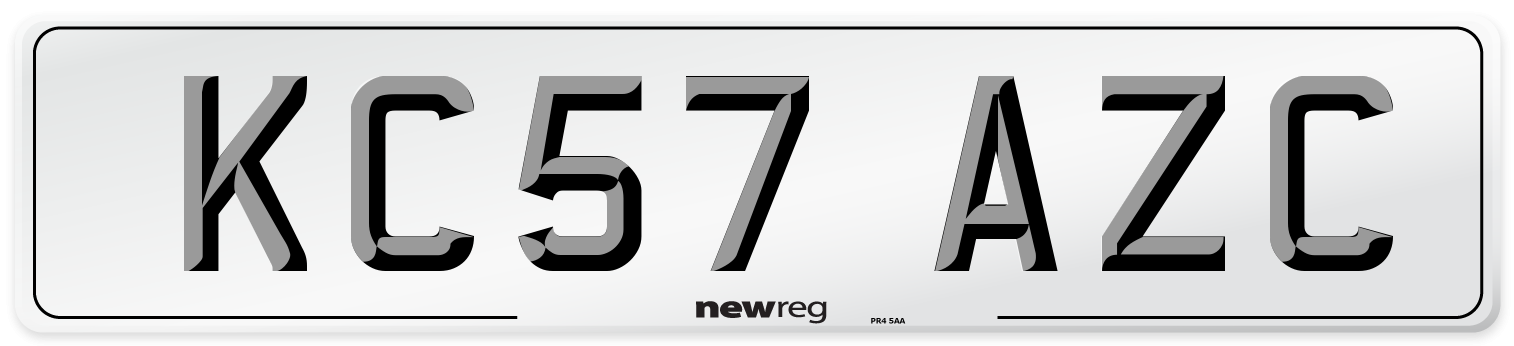 KC57 AZC Number Plate from New Reg